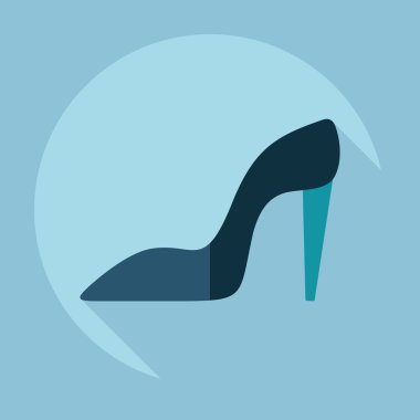 Gölge, Bayan topuklu ile düz modern tasarım