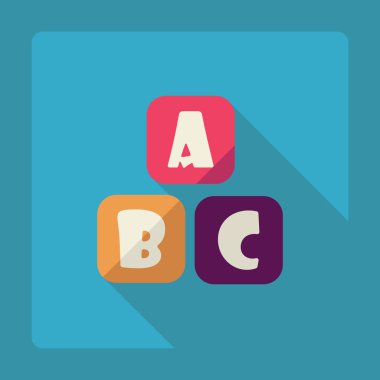 Düz modern tasarım gölge ile harf küpleri