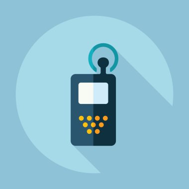 Gölge bebek telsizi ile düz modern tasarım