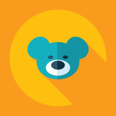 Gölge oyuncak ayı ile düz modern tasarım