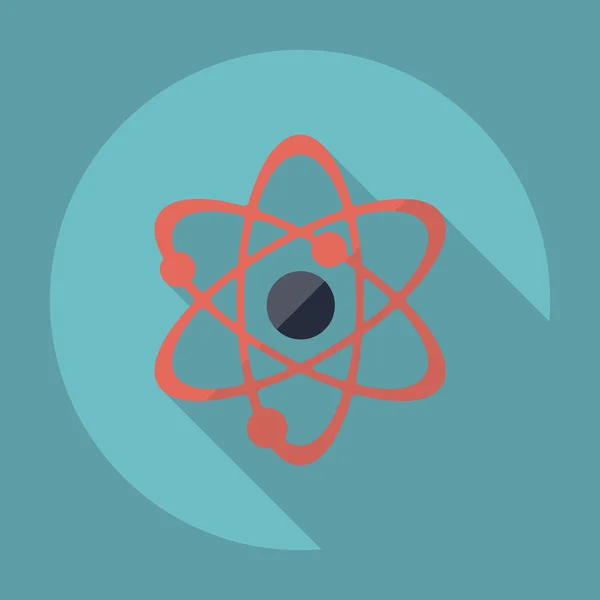 Starke Ikone im Wandstil flaches Atom — Stockvektor