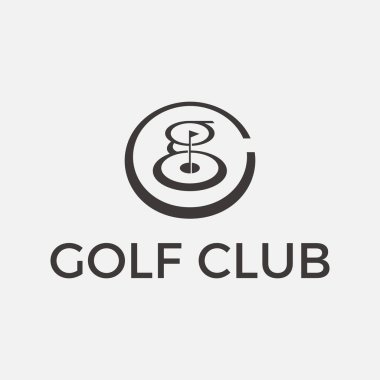 Basit golf kulübü logosu
