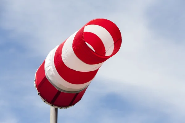 Calzino a vento rosso e bianco — Foto Stock