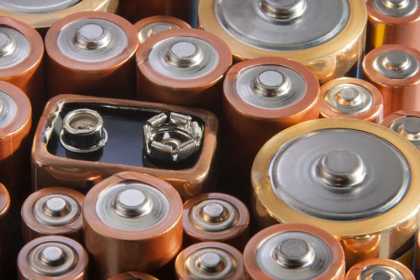 Used alkaline batteries — Stock Photo, Image