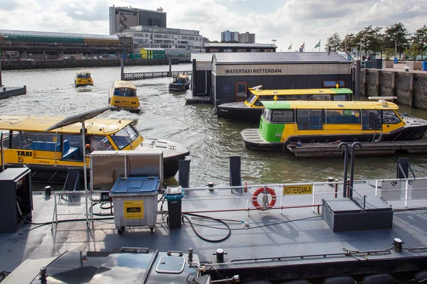 Rotterdam Netherlands September 2021 Water Taxi Terminal Wilhelminapier Rotterdam — Stock Photo, Image