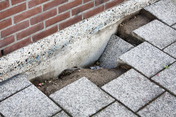 Road subsidence — Stock Photo, Image