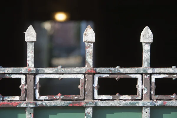 Weathered metal fence — Stock Photo, Image