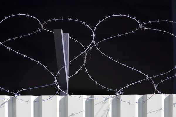 Barbed wire fence — Stock Photo, Image