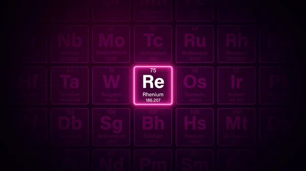 Modern periyodik tablo ögesi Rhenium illüstrasyonu