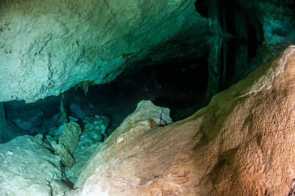 Scuba Diving Cenote Tak Mexico — Stock Photo, Image