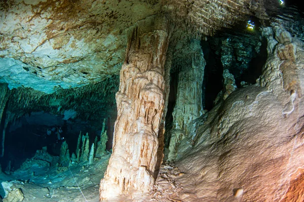 Nurkowanie Cenote Tak Meksyku — Zdjęcie stockowe