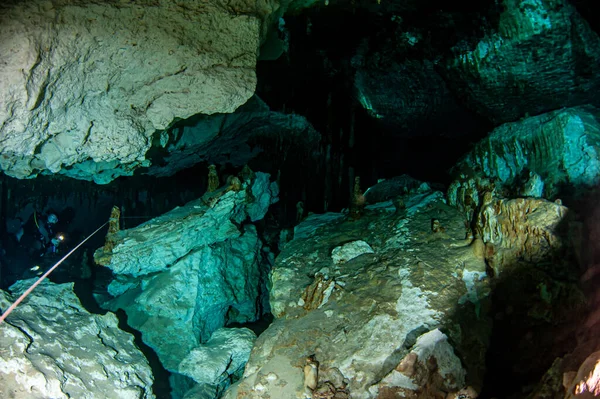 Mergulho Cenote Tak México — Fotografia de Stock