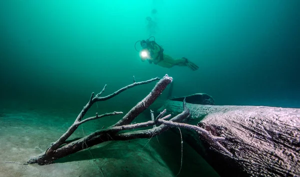 Obrázky Scuba Potápění Jezeře Attersee Rakousko — Stock fotografie