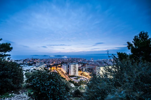 Marseille City at Night — Stock Photo, Image