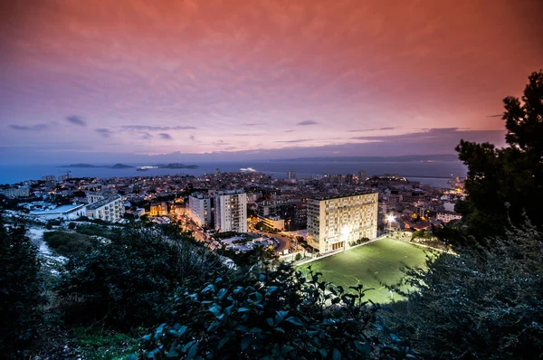 Ciudad de Marsella por la noche —  Fotos de Stock