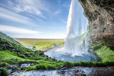 İzlanda 'da Şelale Seljalandsfoss