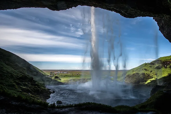 Vodopád Seljalandsfoss, Island — Stock fotografie