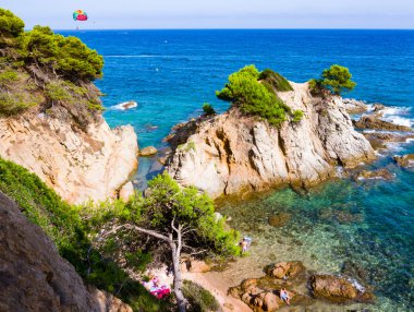 Bir Lloret de Mar taş Beach
