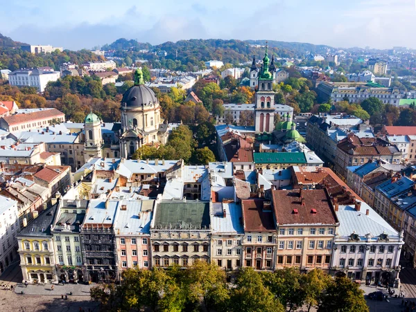 Vue sur la vieille ville, Lviv — Photo