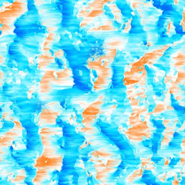 Dalgalı yaz boyası arka planı. Plaj mayosu için farklı renk karışımı, modaya uygun moda baskı. Boho dijital suluboya efekti damlatıyor. Yüksek çözünürlüklü, kusursuz desen materyali.