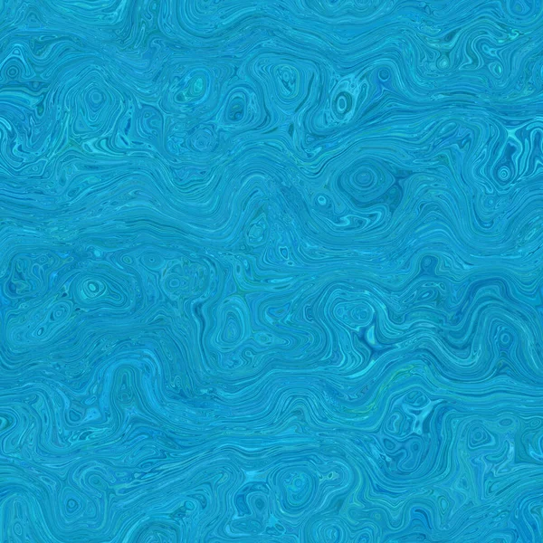 Egeïsche teal gevlekte werveling marmer nautische textuur achtergrond. Zomer kustleven stijl home decor. Vloeibare vloeistof blauw water stroom effect geverfd textiel naadloos patroon. — Stockfoto