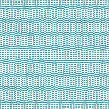 Ege mavisi benekli keten denizcilik dokusu arka planı. Yaz kıyı yaşam tarzı ev dekorasyonu. Giyinik turkuaz, mavi boyalı, dikişsiz desen..