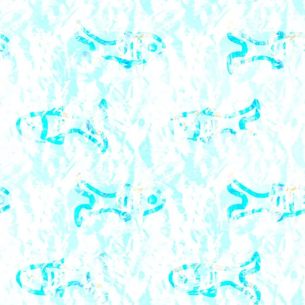 Риб'ячий жирний краватка для миття фону. Плямисті підводні риби для пляжного плавання. Веселий літній модний принт на пляжі. Цифровий акварельний ефект рідини. Безшовний візерунок високої роздільної здатності . — стокове фото
