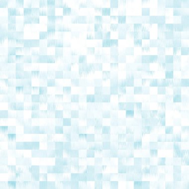 Optik düşük polyester piksel ızgara boya bulanık doku arka planı. Kusursuz yıkanmış geometrik ombre etkisi. 80 'lerin tarzı eski kare şekilli. Yüksek çözünürlüklü funky plaj giyin moda tekstil.