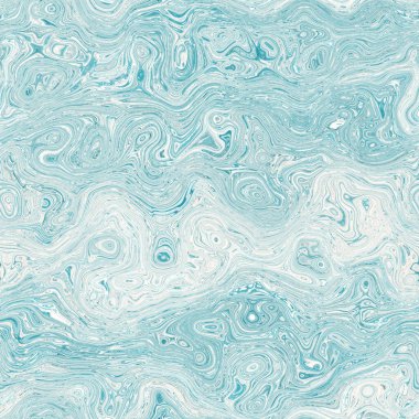 Ege mavisi benekli girdap mermer denizcilik dokusu arka planı. Yaz kıyı yaşam tarzı ev dekorasyonu. Sıvı mavi su akış efekti tekstil dikişsiz desen boyadı.