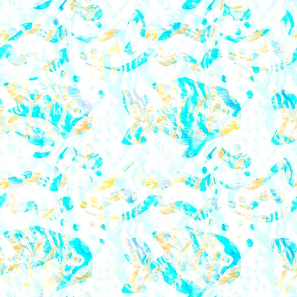 Μπατίκ ψάρια δένουν χρώμα πλύση φόντο. Ψάρια υποβρύχιας κολύμβησης για μαγιό παραλίας. Διασκέδαση καλοκαίρι trendy παραλία μόδας εκτύπωσης. Ψηφιακό υγρό εφέ υδατογραφίας. Υψηλής ανάλυσης αδιάλειπτη μοτίβο. — Φωτογραφία Αρχείου