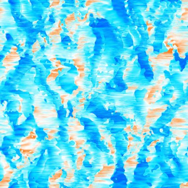 Dalgalı yaz boyası arka planı. Plaj mayosu için farklı renk karışımı, modaya uygun moda baskı. Boho dijital suluboya efekti damlatıyor. Yüksek çözünürlüklü, kusursuz desen materyali.