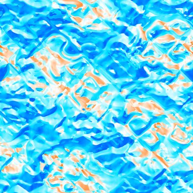 Dalgalı yaz boyası arka planı. Plaj mayosu için farklı renk karışımı, modaya uygun moda baskı. Boho dijital suluboya efekti damlatıyor. Yüksek çözünürlüklü, kusursuz desen materyali.