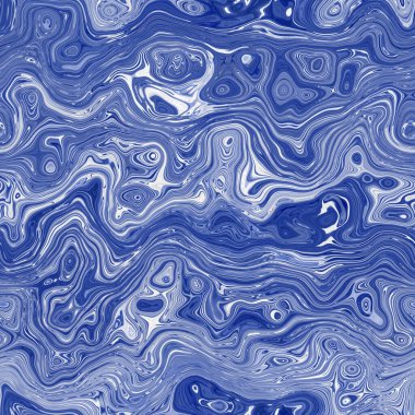 Ege mavisi benekli girdap mermer denizcilik dokusu arka planı. Yaz kıyı yaşam tarzı ev dekorasyonu. Sıvı mavi su akış efekti tekstil dikişsiz desen boyadı.