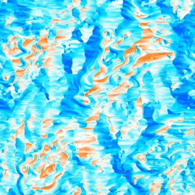 Dalgalı yaz boyası arka planı. Plaj mayosu için farklı renk karışımı, modaya uygun moda baskı. Boho dijital suluboya efekti damlatıyor. Yüksek çözünürlüklü, kusursuz desen materyali.