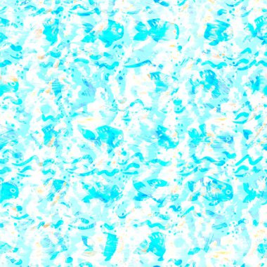 Batik balığı kravat boyası yıkama arka planı. Plaj mayosu için benekli su altı yüzme balıkları. Eğlenceli yaz modası plaj moda baskısı. Dijital sıvı suluboya etkisi. Yüksek çözünürlüklü kusursuz desen.