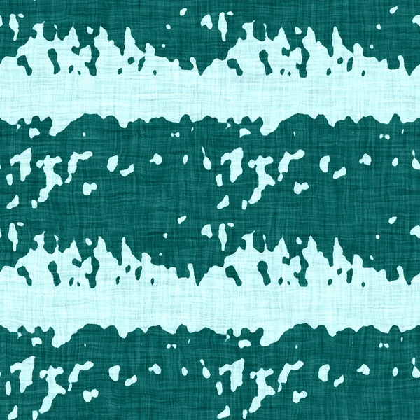 Egeïsche teal gebroken streep rustieke linnen textuur achtergrond. Zomer lijn kustleven stijl. Licht turquoise blauwe doek effect textiel naadloos patroon. Uitgewassen strand cottage stof materiaal. — Stockfoto