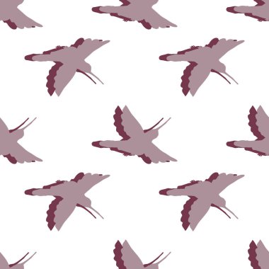 Viktorya dönemi botanik sinekkuşu kusursuz vektör arka planı. Baskı için klasik egzotik kuş deseni. Çiçekli tekstil için sevimli orman hayvanı arka planı. 