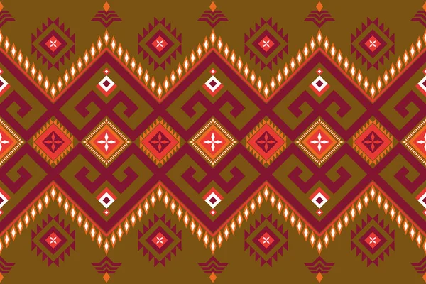 Modèle Géométrie Fichier Vectoriel Aiguille Rouge Orange Fond Sans Couture — Image vectorielle