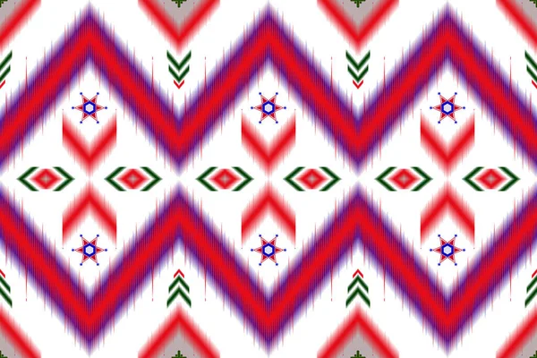 Seamless Background Geometric Patterns Ikat Patterns Suitable Destroying Fabrics Weaving — Stock Photo, Image