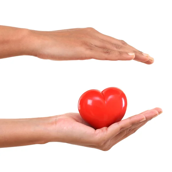 Hand holding Red heart shape — Stock Photo, Image
