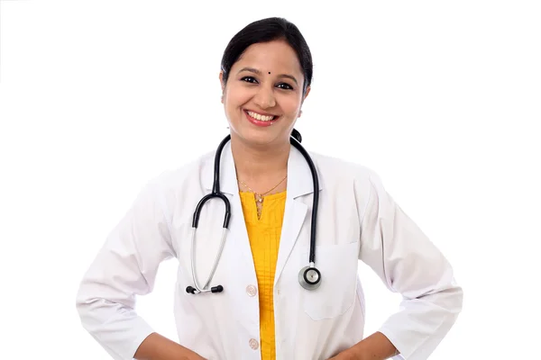 Kvinnliga läkare på sjukhuset interiör — Stockfoto