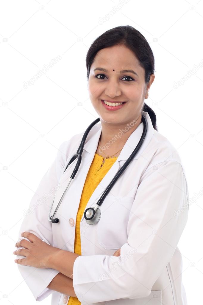 Female doctor in hospital interior