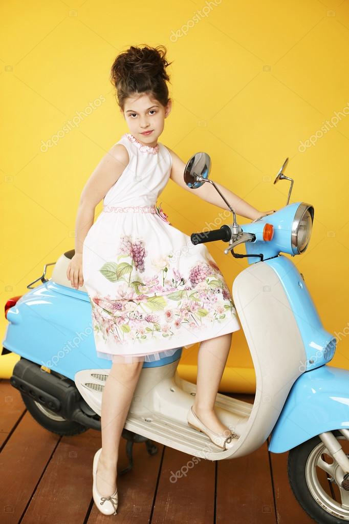 girl on scooter