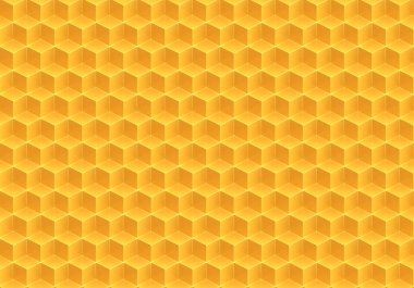 Her elementin kenarlarında ışık ve yansıma noktalarıyla sarı üç boyutlu küpler tarafından oluşturulan güzel, pürüzsüz tekrar eden desen. Her türlü dekoratif proje için mükemmel..