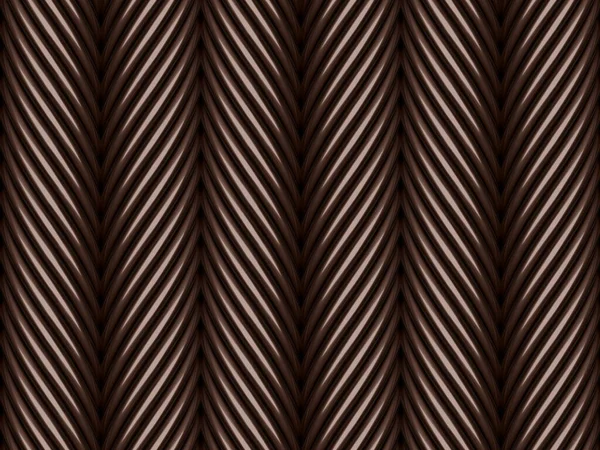 Composition Parallel Twisted Cylinders Brown Metallic Color Seamless Repeating Pattern — Stock Photo, Image