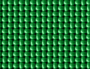 Yeşil plastikle örülmüş modern ve gerçekçi örgü. Kusursuz tekrarlama kalıbı. Tekstil, ambalaj, baskı, ağ ve her türlü dekoratif proje için mükemmel. Görüntü 3B.