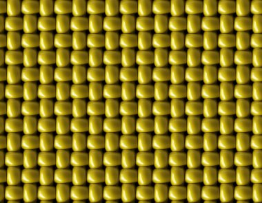 Sarı plastikle örülmüş modern ve gerçekçi örgü. Kusursuz tekrarlama kalıbı. Tekstil, ambalaj, baskı, ağ ve her türlü dekoratif proje için mükemmel. Görüntü 3B.