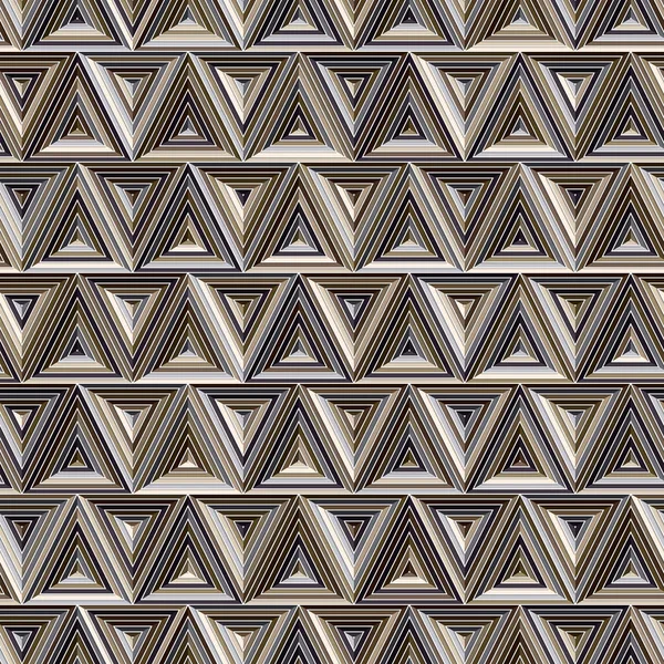 Geometric composition of concentric brown, grey, and purple triangles. Modern style. Seamless repeating pattern. Perfect for textile, wrapping, print, web, and all kinds of decorative projects.