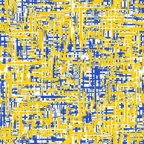 Abstract Geometrisch Naadloos Herhalend Patroon Met Witte Gele Blauwe Onregelmatige — Stockfoto