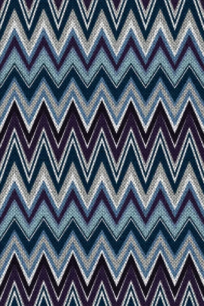 Realistic Zig Zag Chevron Knitted Stripes Seamless Repeating Pattern Stripes — Stock Photo, Image